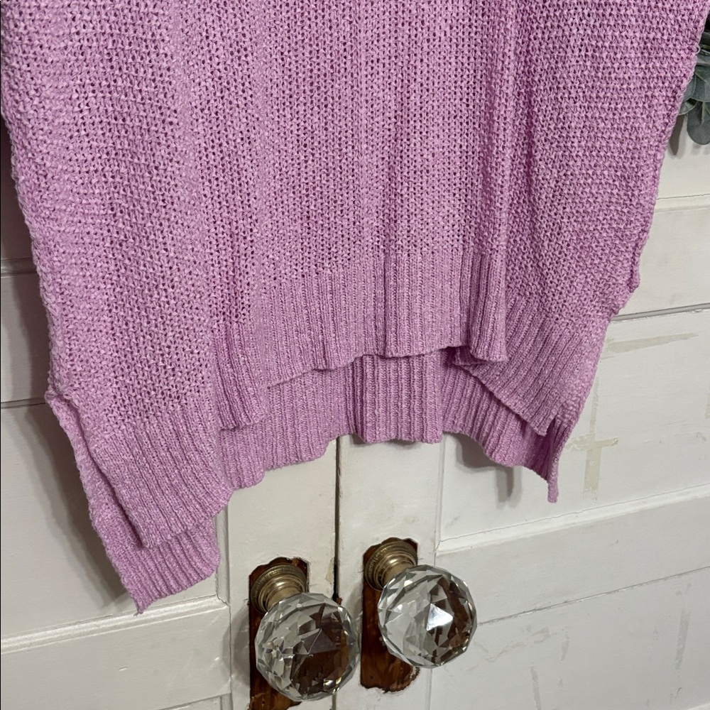 She + Sky hi-low lilac sweater - Picture 3 of 5